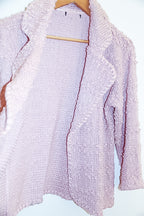 Vintage Womens pink wrinkle long sleeves oversized shirt top