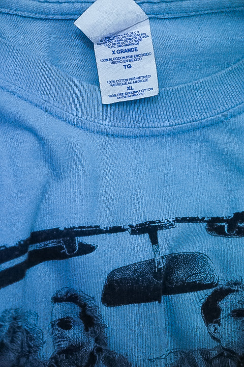 Vintage Vegas Graphics Sky blue mens tees XL