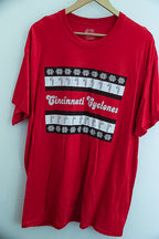 Vintage Cinncinati Cyclones Graphics red mens tees XL