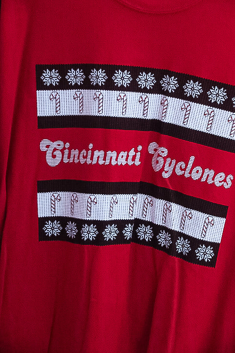 Vintage Cinncinati Cyclones Graphics red mens tees XL