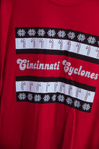 Vintage Cinncinati Cyclones Graphics red mens tees XL
