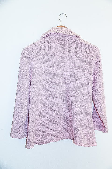 Vintage Womens pink wrinkle long sleeves oversized shirt top