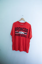 Vintage Broncos Football graphics orange mens tees XL