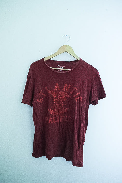 Vintage brown atlantic pacific graphics small tees