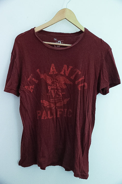 Vintage brown atlantic pacific graphics small tees
