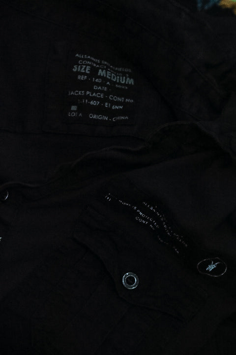 Vintage all saint small grey mens polo shirt