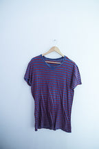 Vintage purple stripe crew neck mens tees XL