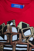 Vintage Adidas Graphics red small tees