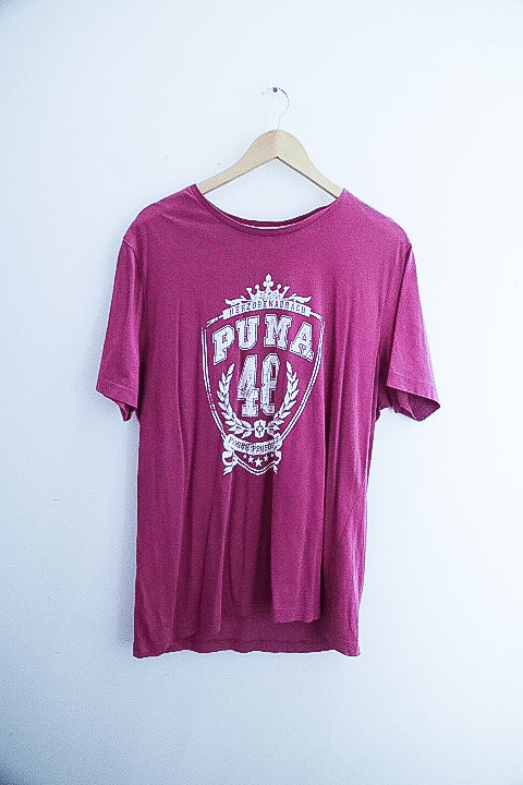Vintage puma 48 graphics purple mens tshirt XL