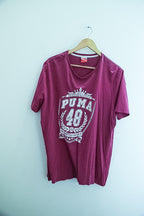 Vintage puma 48 graphics purple mens tshirt XL