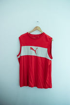 Vintage puma red sleeveless top XL