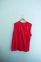 Vintage puma red sleeveless top XL