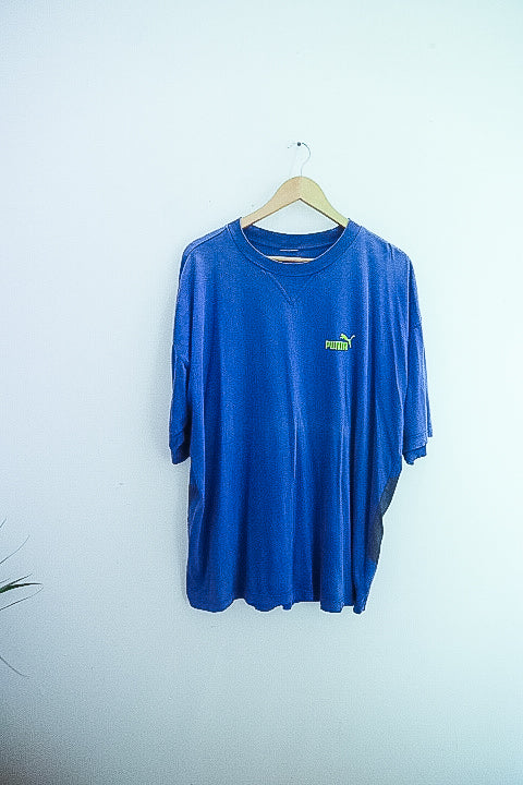 Vintage puma street soccer graphics blue mens tees XL