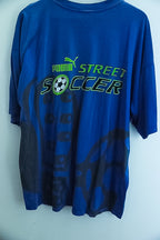 Vintage puma street soccer graphics blue mens tees XL