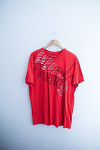 Vintage puma big logo graphics mens red tees XL