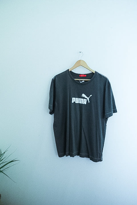Vintage puma big logo graphics grey XL tees