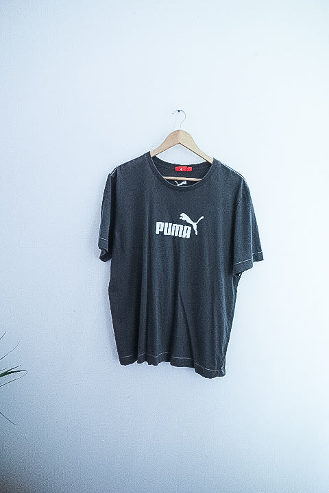 Vintage puma big logo graphics grey XL tees