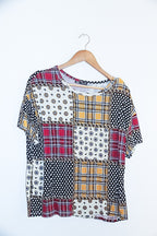 Vintage Zara Patchwork Printed T-shirt L