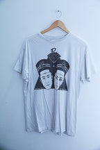 Vintage Retro king and queen graphics large white tees