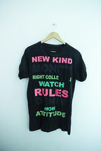 Vintage jack and jones graphics mens medium black tees
