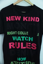 Vintage jack and jones graphics mens medium black tees