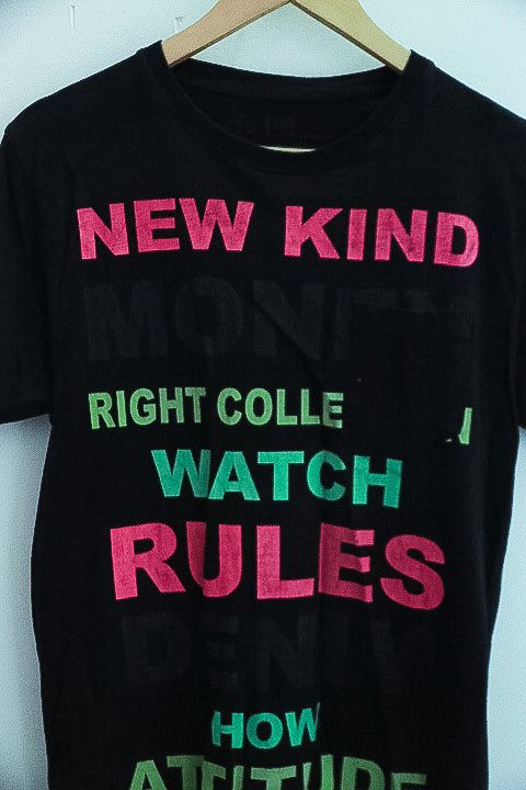 Vintage jack and jones graphics mens medium black tees