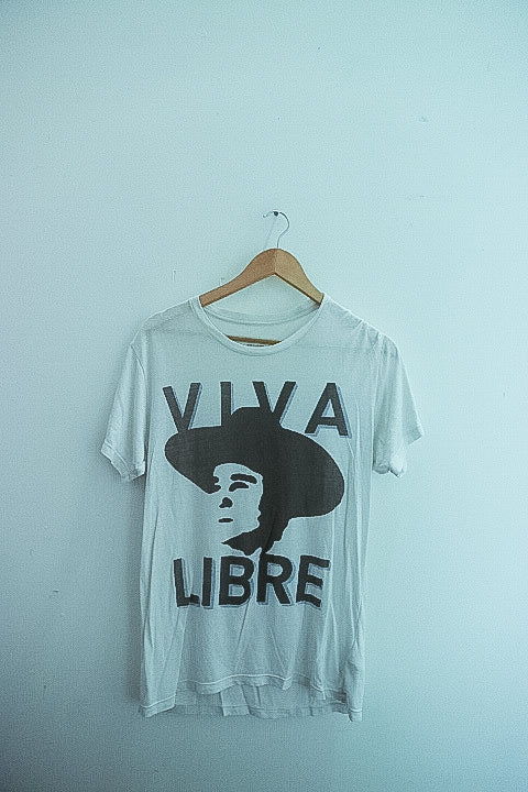 Vintage Gap Viva Libre graphics mens small white tshirt