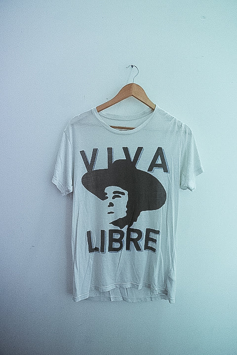 Vintage Gap Viva Libre graphics mens small white tshirt