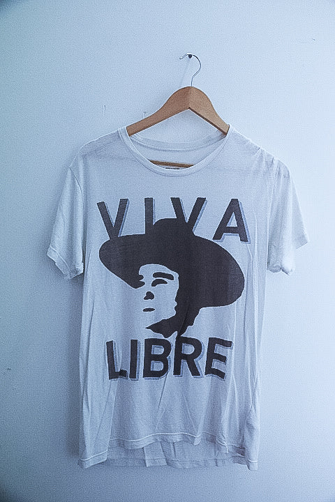 Vintage Gap Viva Libre graphics mens small white tshirt