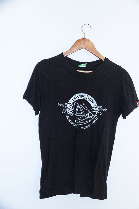Vintage Black mens adventure scouts graphics small tees
