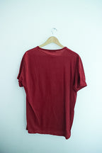 Vintage Erkek burgundy mens made in turkey tees XL