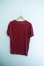 Vintage Erkek burgundy mens made in turkey tees XL