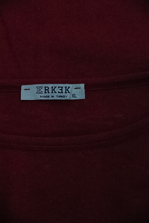 Vintage Erkek burgundy mens made in turkey tees XL