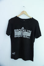 Vintage Adidas Brooklyn basketball graphics medium black tshirt