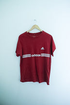 Vintage Adidas big logo graphics medium red tshirt