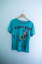 Vintage Lucky luke graphics large blue tshirt