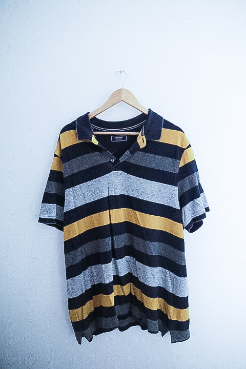 Vintage Maine new england classic multi stripped polo shirt XL