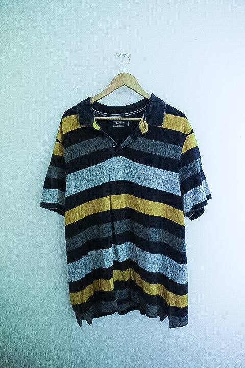 Vintage Maine new england classic multi stripped polo shirt XL