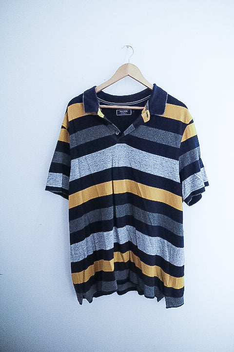 Vintage Maine new england classic multi stripped polo shirt XL