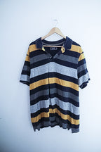 Vintage Maine new england classic multi stripped polo shirt XL