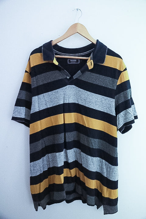 Vintage Maine new england classic multi stripped polo shirt XL