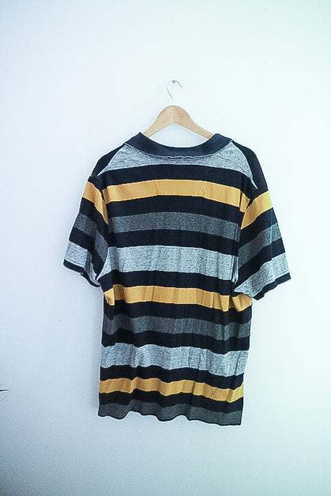 Vintage Maine new england classic multi stripped polo shirt XL