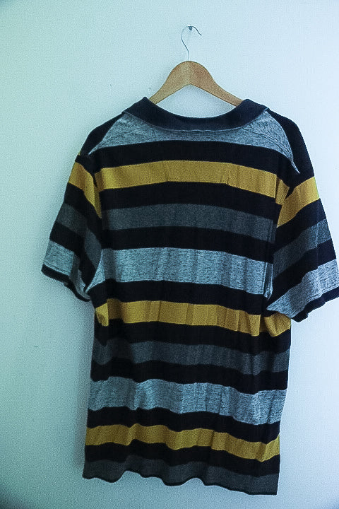 Vintage Maine new england classic multi stripped polo shirt XL