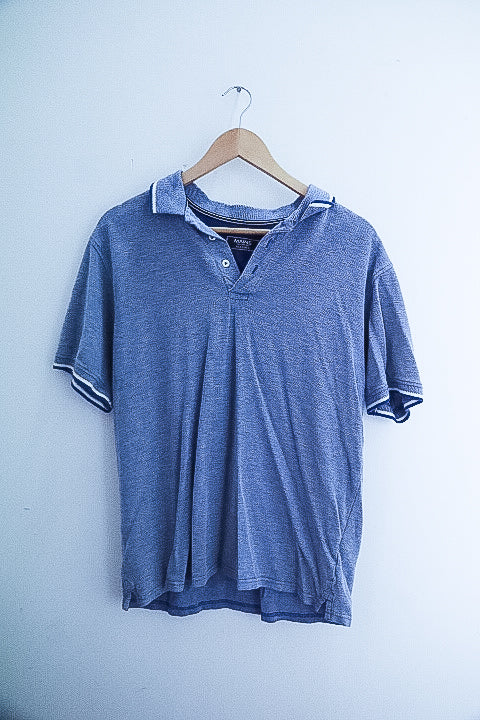 Vintage Maine new england classic mens blue medium polo shirt