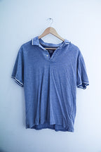 Vintage Maine new england classic mens blue medium polo shirt