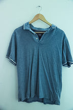 Vintage Maine new england classic mens blue medium polo shirt