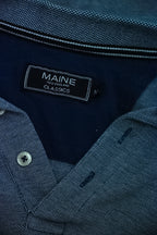 Vintage Maine new england classic mens blue medium polo shirt