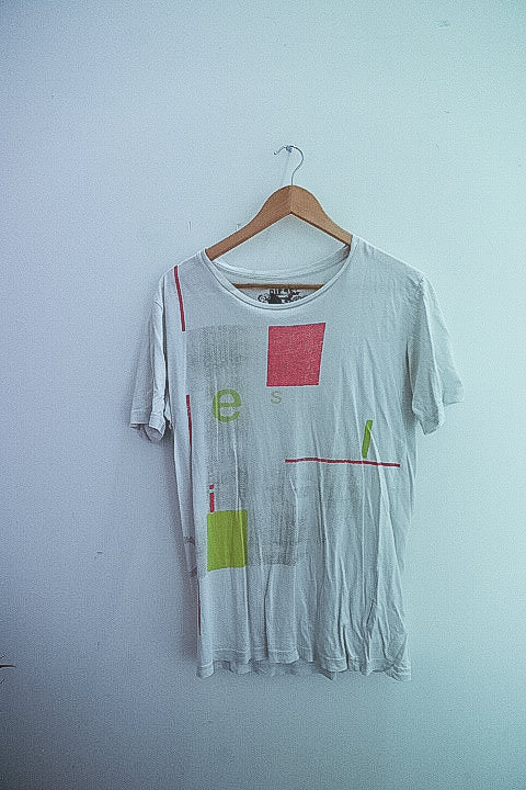 Vintage Diesel graphics large mens white tees