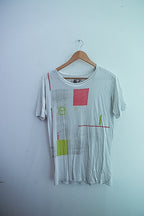 Vintage Diesel graphics large mens white tees