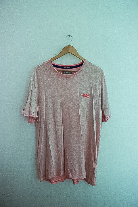 Vintage pink super dry large tshirt